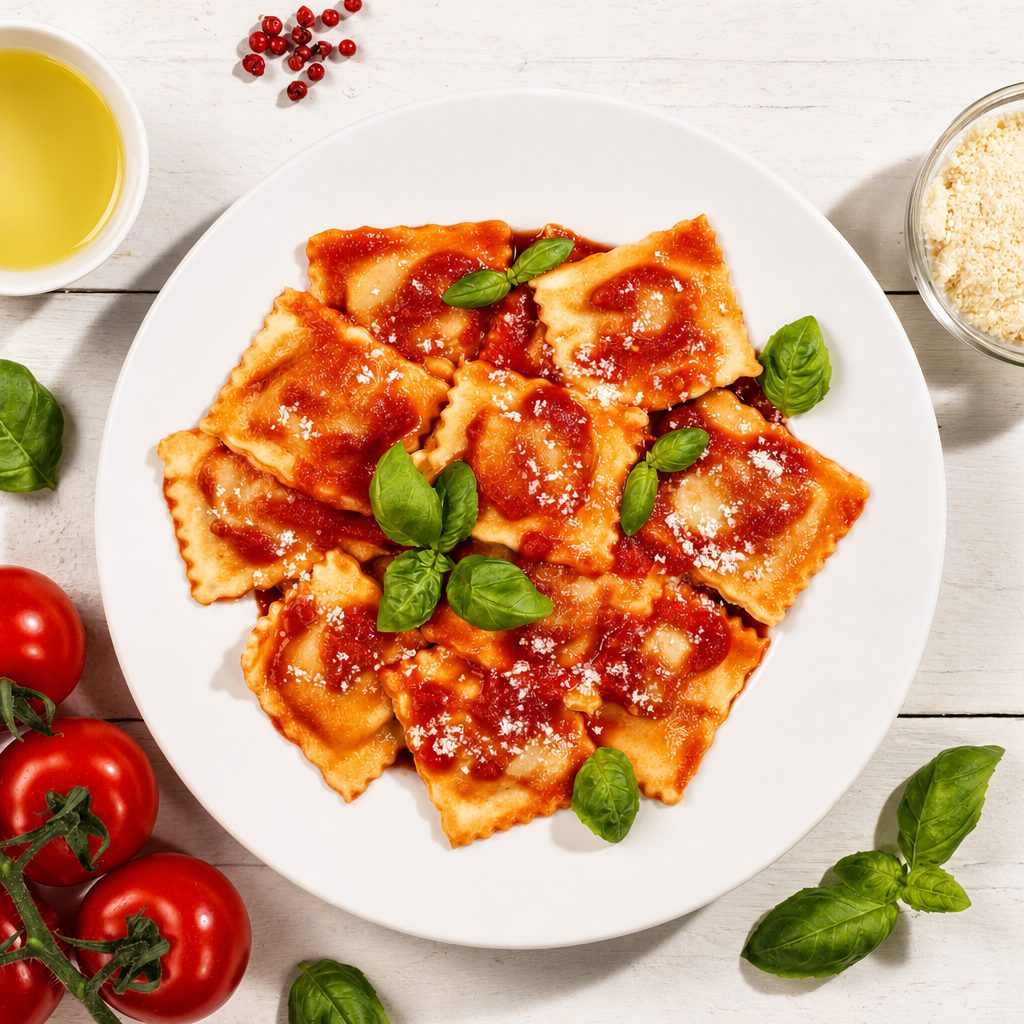 Junior's Ravioli Plate.